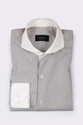 Brown Awning Striped Shirt - Foberry Pakistan