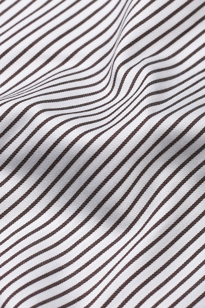 Brown Awning Striped Shirt - Foberry Pakistan