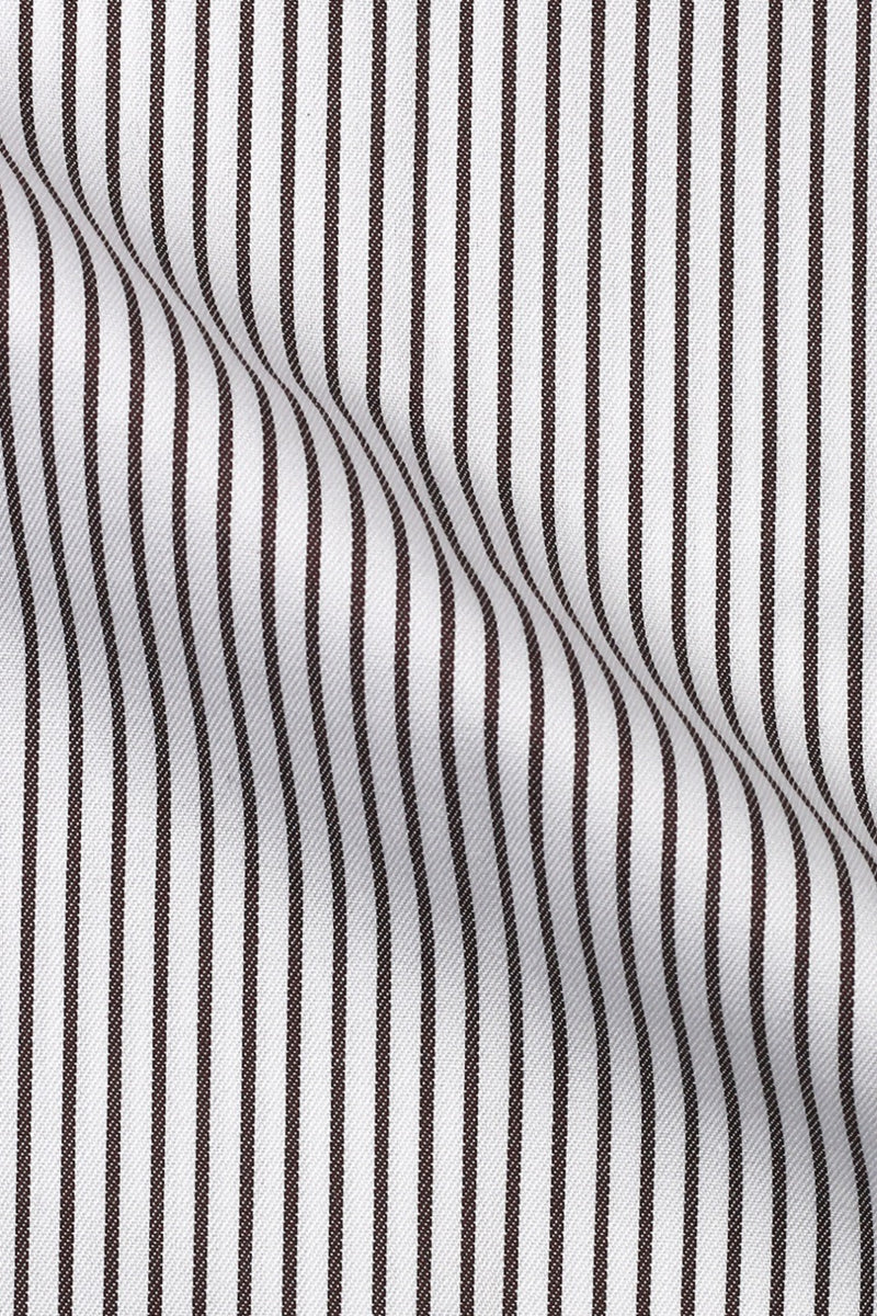 Brown Awning Striped Shirt - Foberry Pakistan