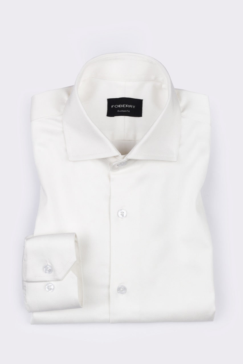 Egg White Twill Shirt - Foberry Pakistan