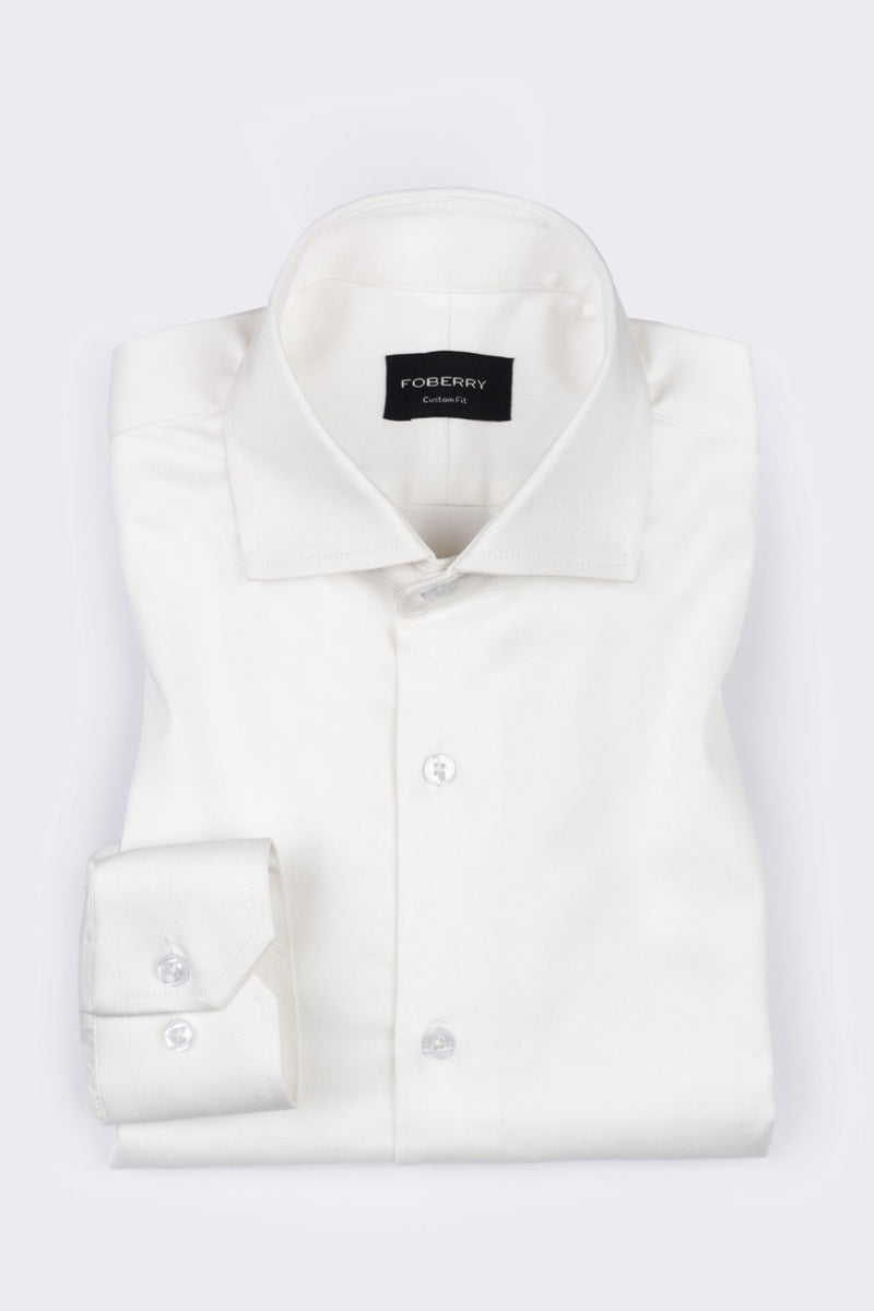 Egg White Twill Shirt - Foberry Pakistan
