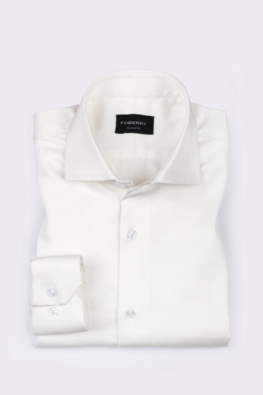 Egg White Twill Shirt - Foberry Pakistan