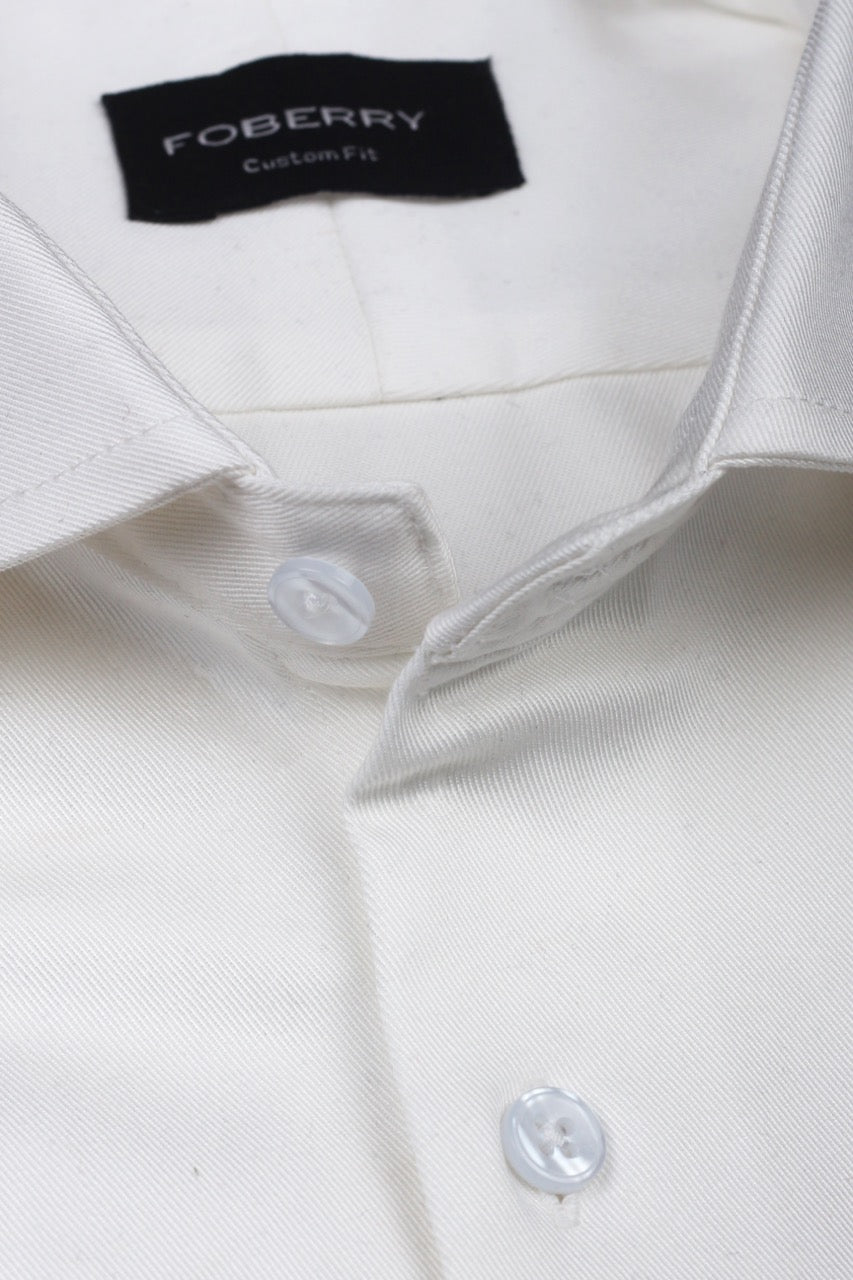 Egg White Twill Shirt - Foberry Pakistan