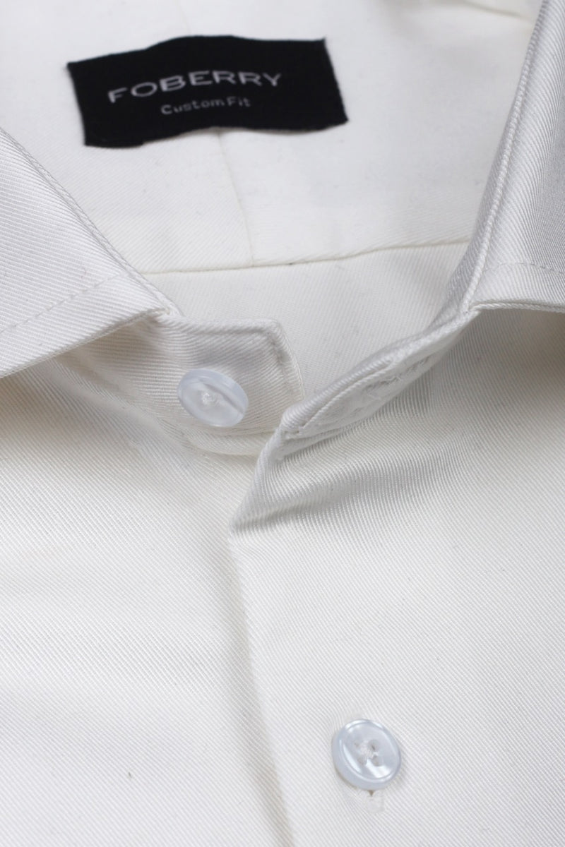 Egg White Twill Shirt - Foberry Pakistan