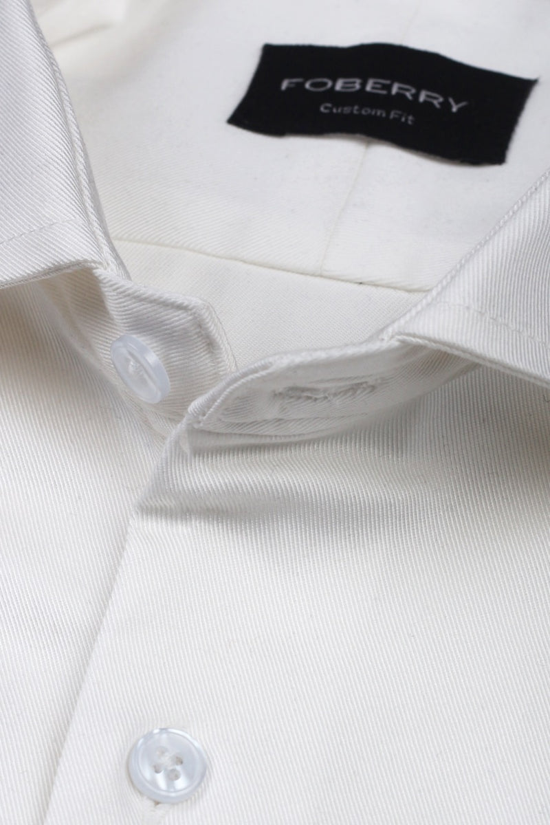 Egg White Twill Shirt - Foberry Pakistan