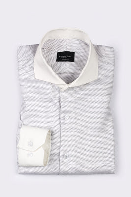 Grey White Structured Shirt - Foberry Pakistan