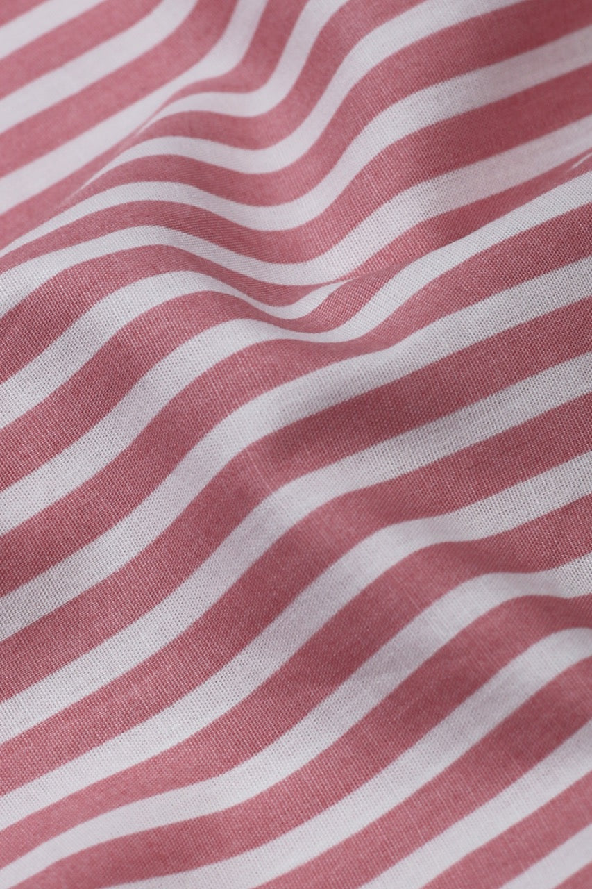 Pale Red Awning Striped Shirt - Foberry Pakistan