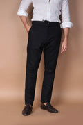 Jet Black Linen Trouser - Foberry Pakistan