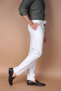 White Linen Trouser - Foberry Pakistan