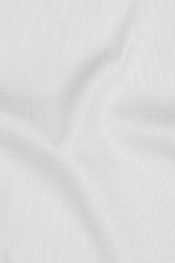 White Egyptian Jacquard Structured Shirt