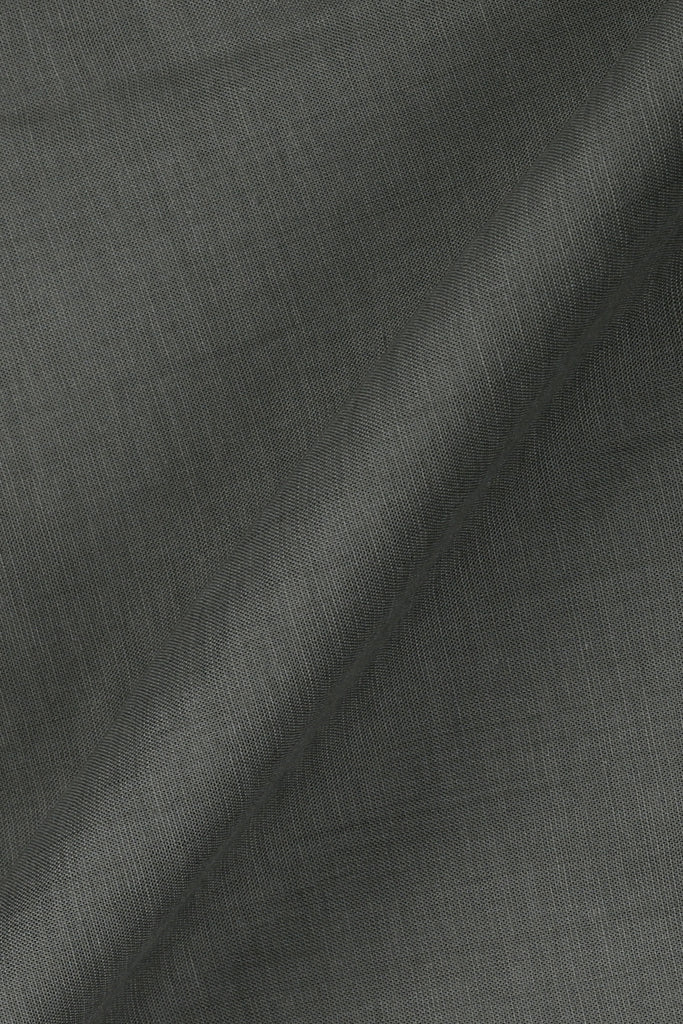 Olive Grey Stretchable Linen Shirt