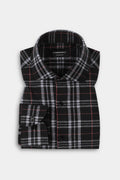 Light Mauve & Black Madras Winter Flannel Shirt