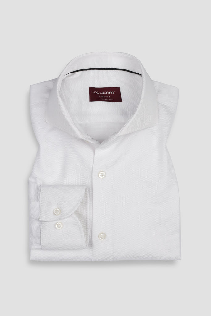 White Egyptian Knot Patterned Shirt