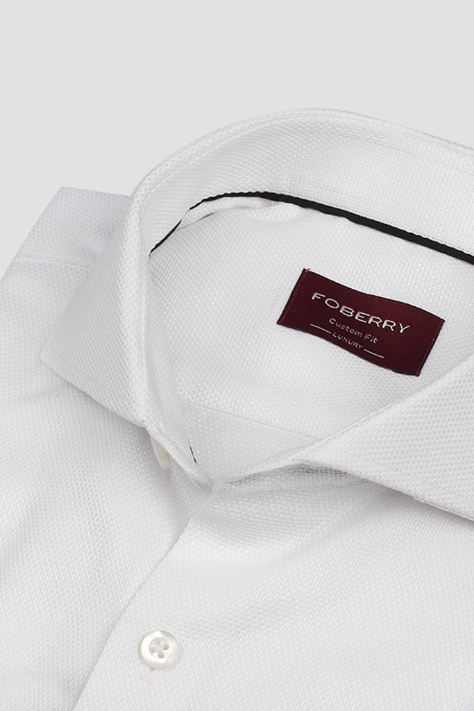 White Egyptian Knot Patterned Shirt