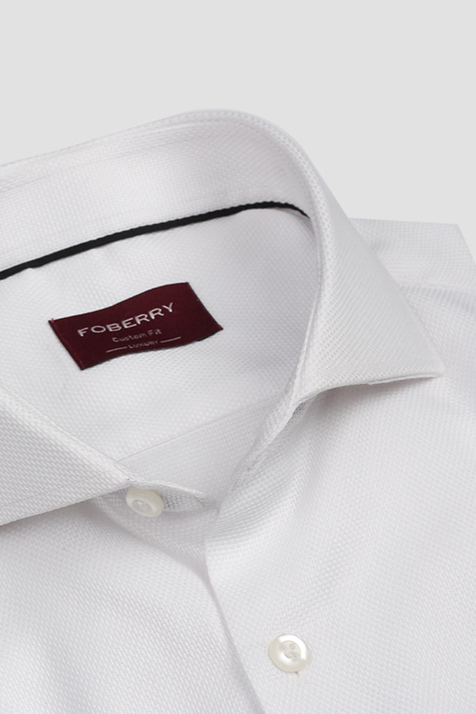 White Egyptian Knot Patterned Shirt