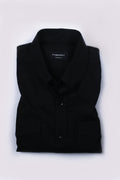 Black Linen Shirt - Western Yoke - Foberry Pakistan