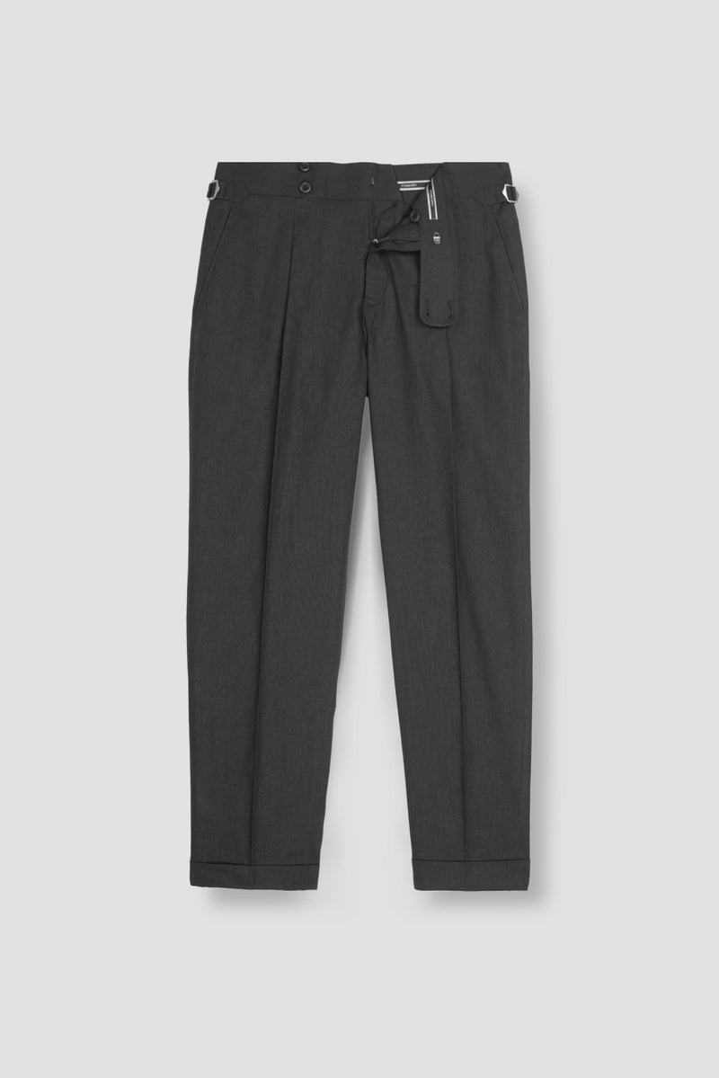 Charcoal Grey Linen Trousers