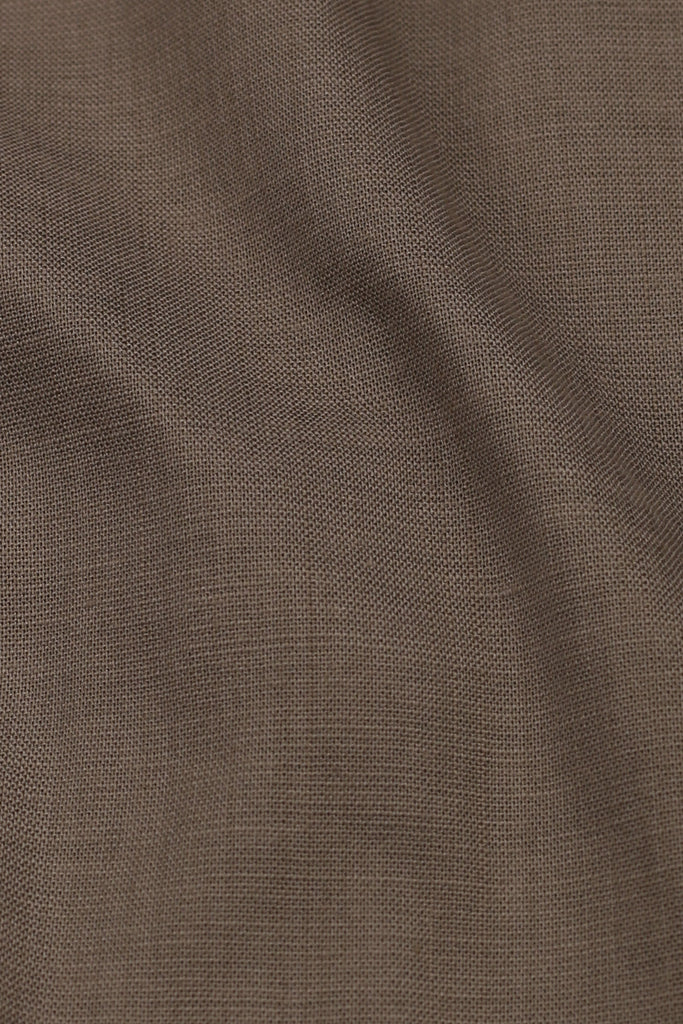 French Beige Stretchable Linen Shirt