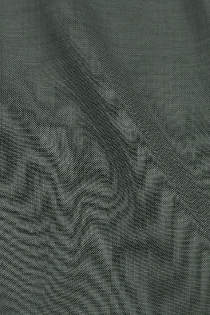 Pine Green Stretchable Linen Shirt