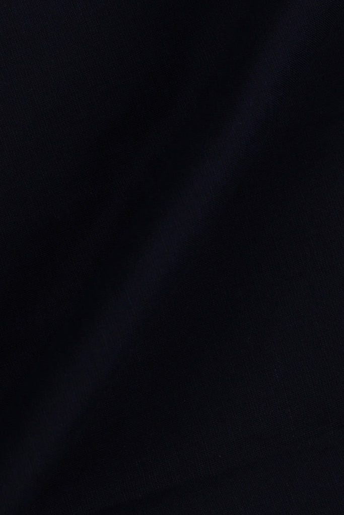 Navy Blue Stretchable Linen Shirt