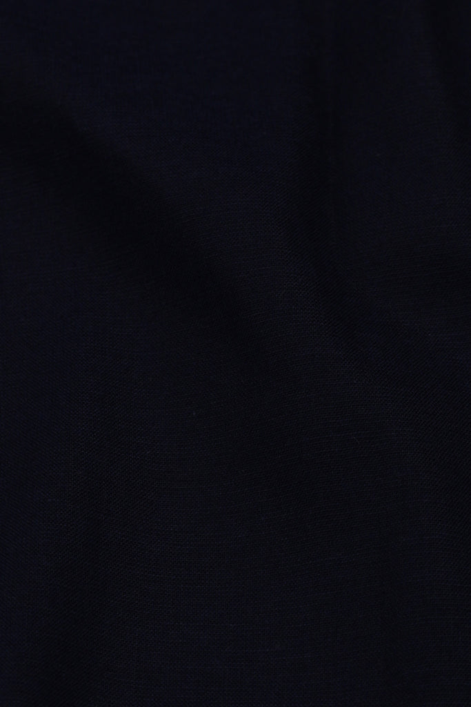 Navy Blue Stretchable Linen Shirt