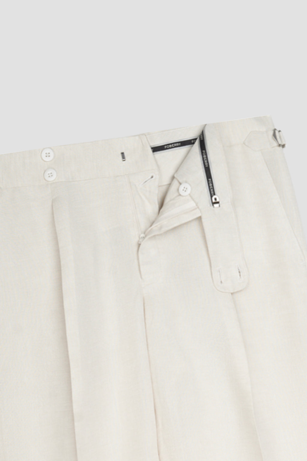 Soft Light Beige Linen Trousers