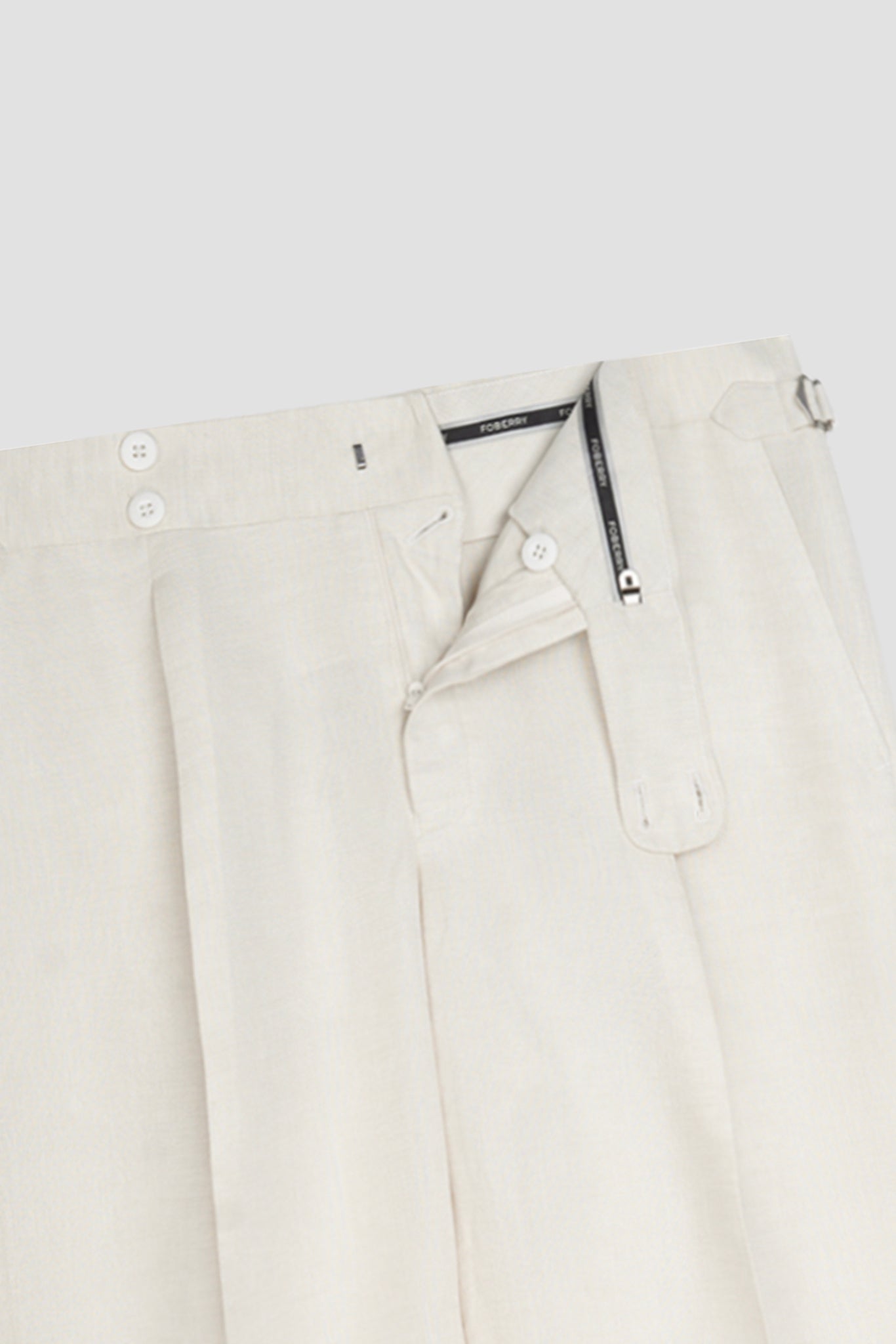 Soft Light Beige Linen Trousers