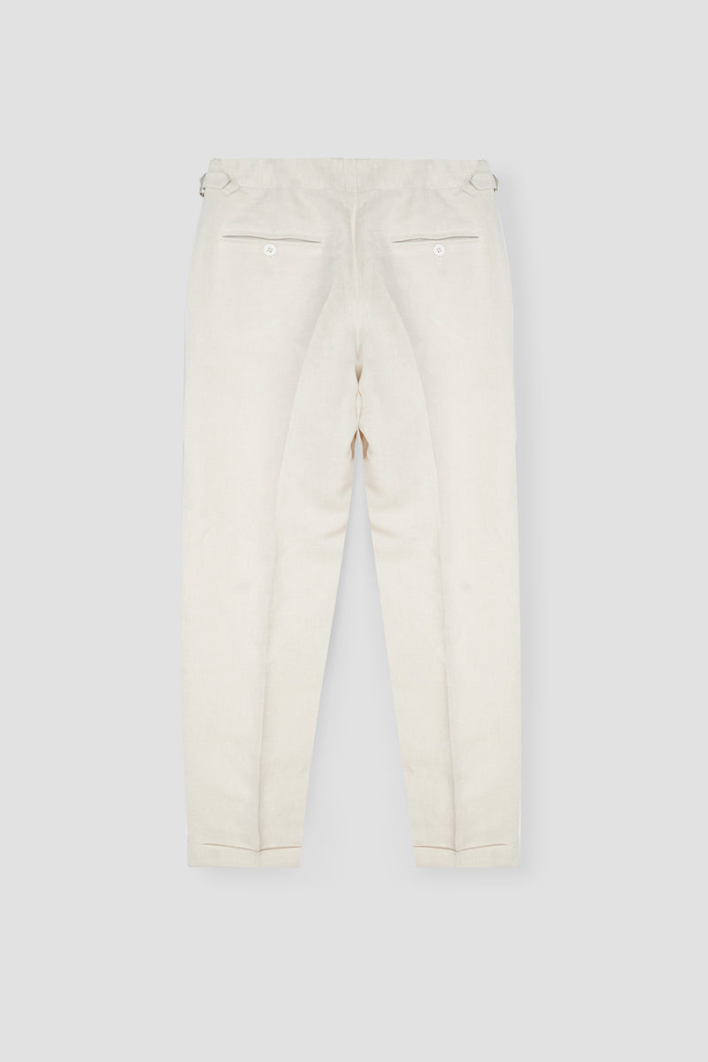 Soft Light Beige Linen Trousers