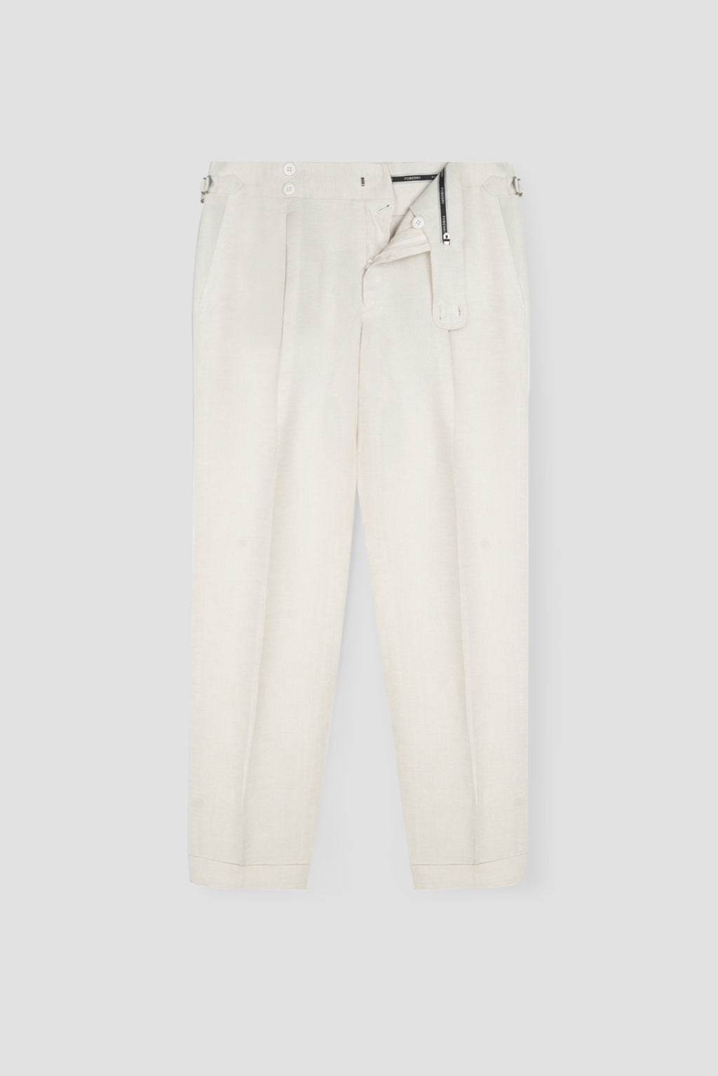 Soft Light Beige Linen Trousers