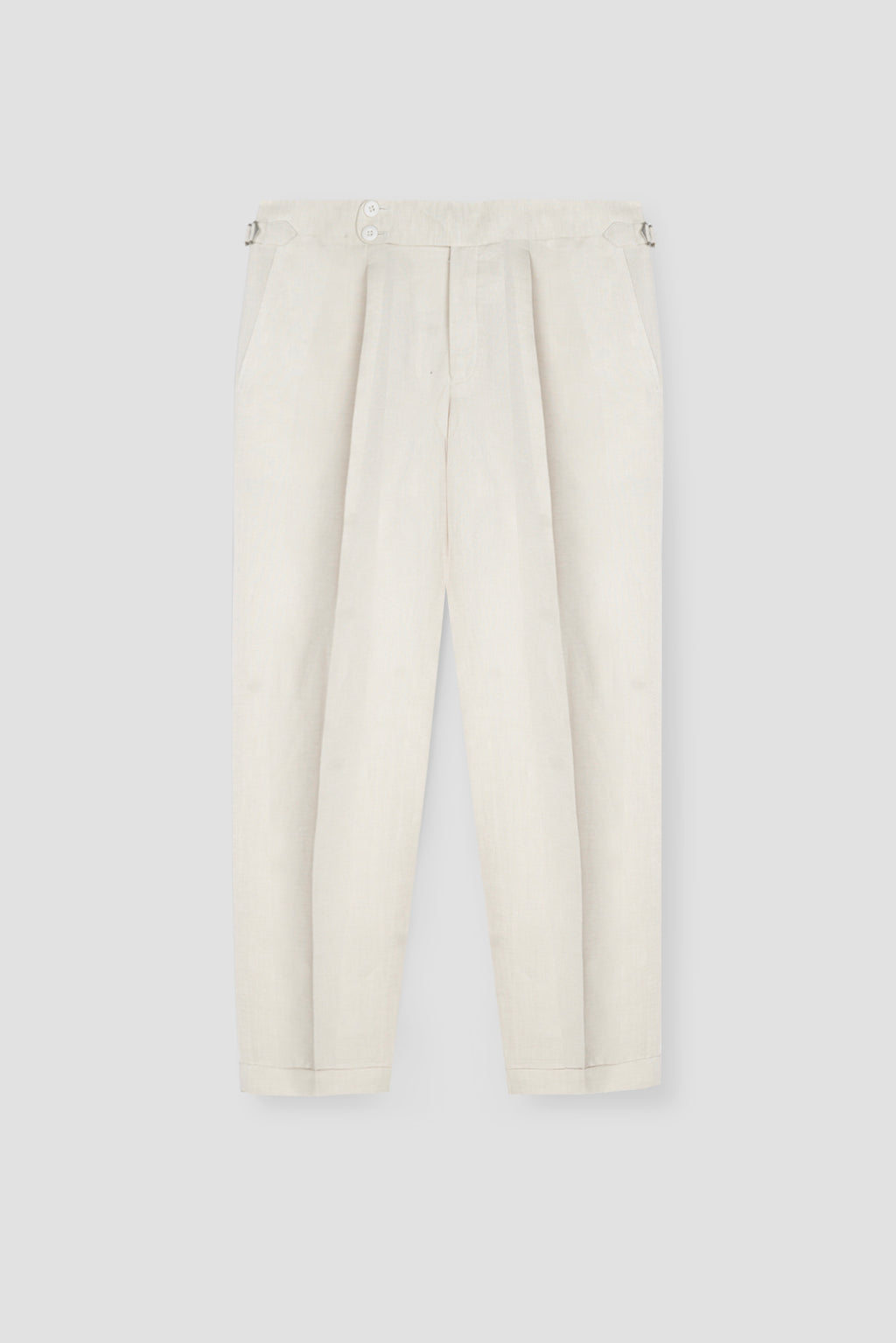 Soft Light Beige Linen Trousers