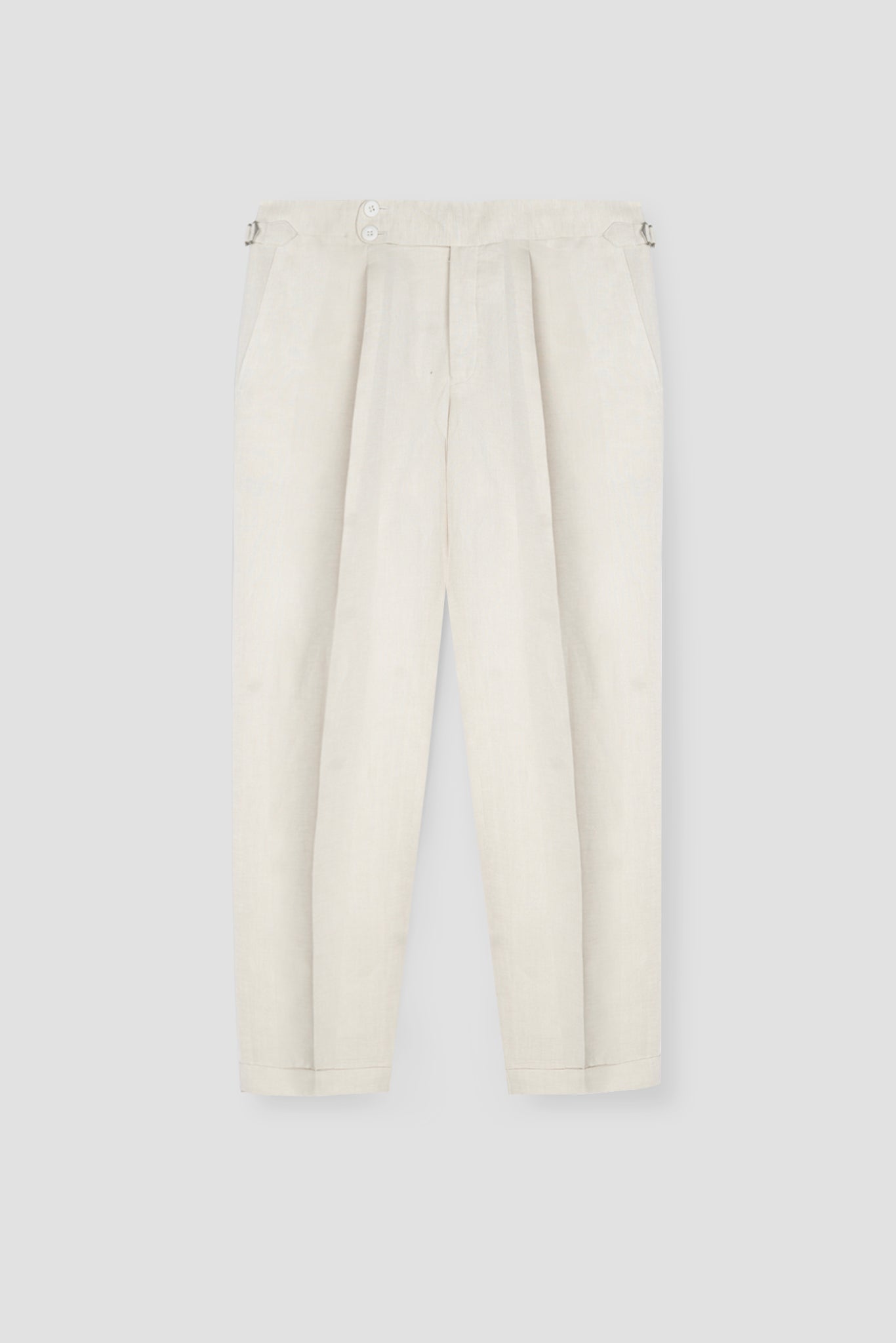Soft Light Beige Linen Trousers