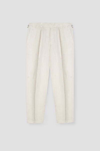 Soft Light Beige Linen Trousers