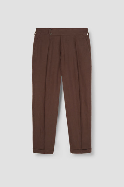Syrup Brown Linen Trousers