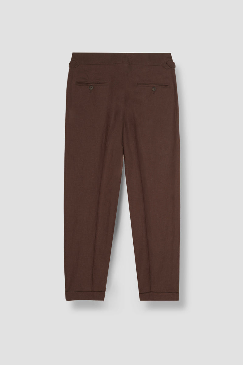 Syrup Brown Linen Trousers