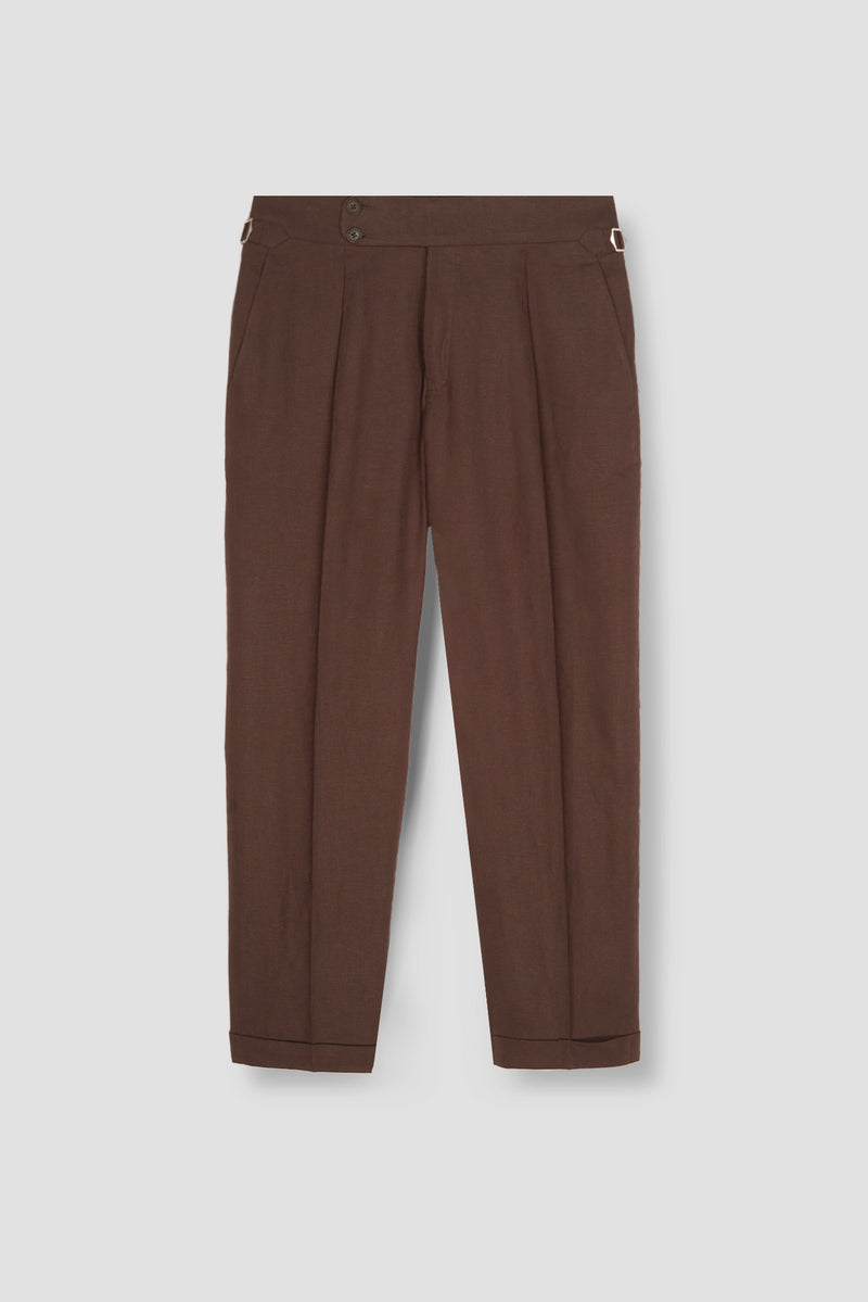 Syrup Brown Linen Trousers