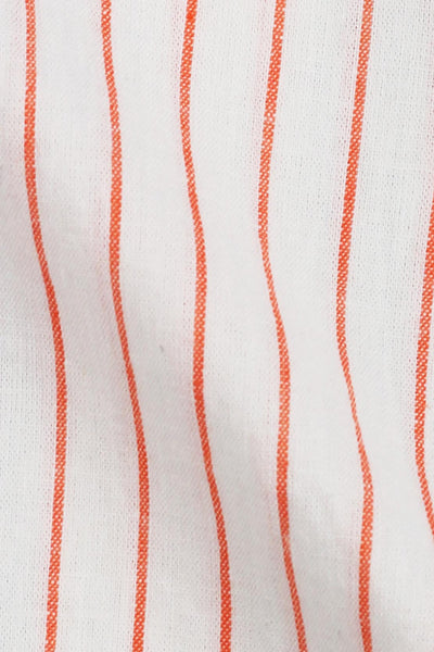 ORANGE STRIPED LINEN