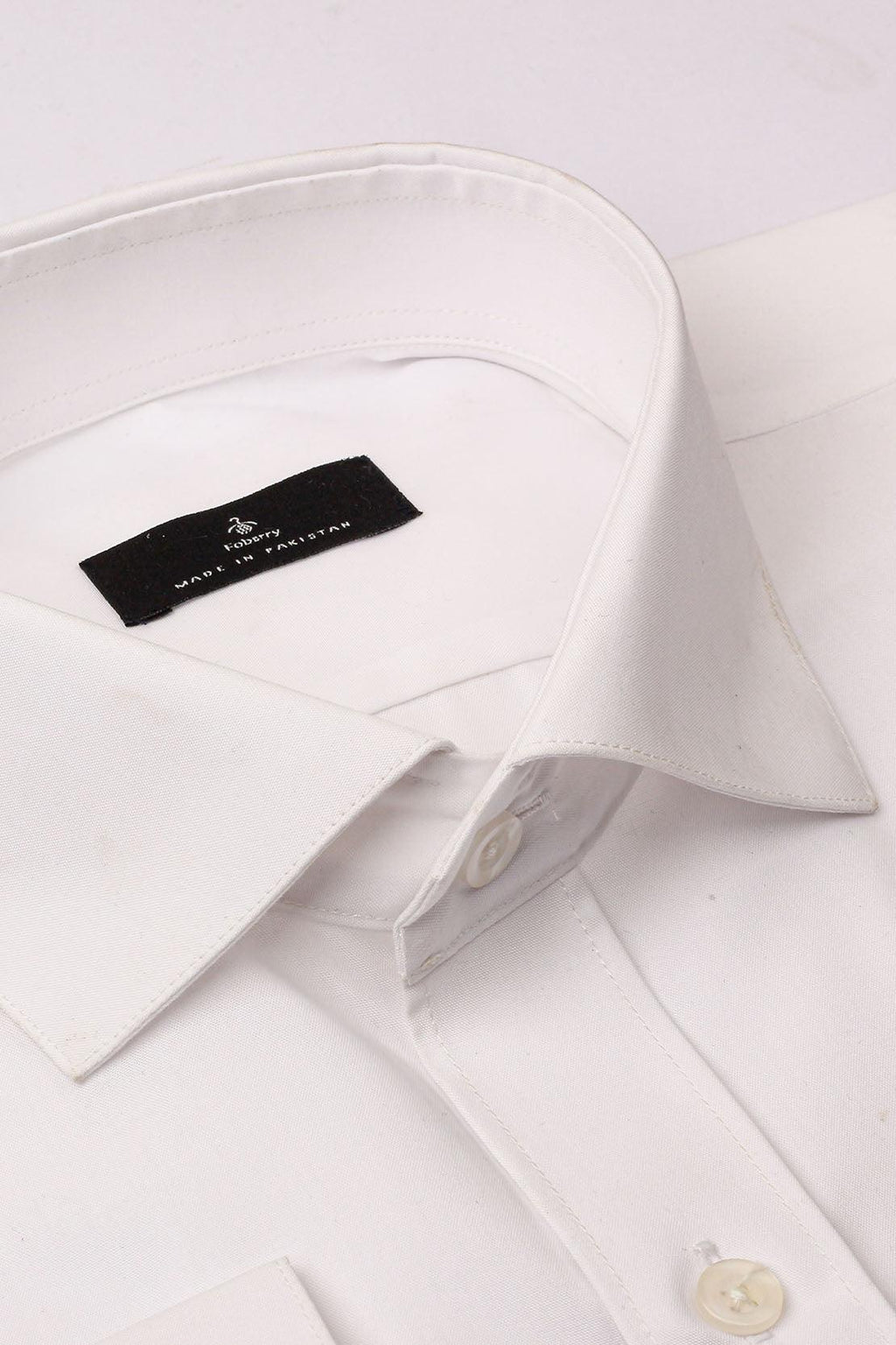 White Cotton Shirt - Foberry Pakistan