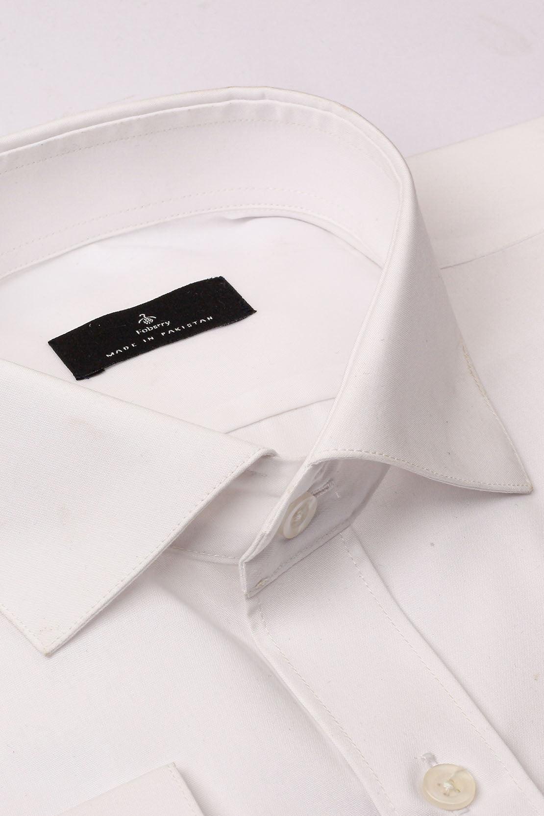 White Cotton Shirt - Foberry Pakistan