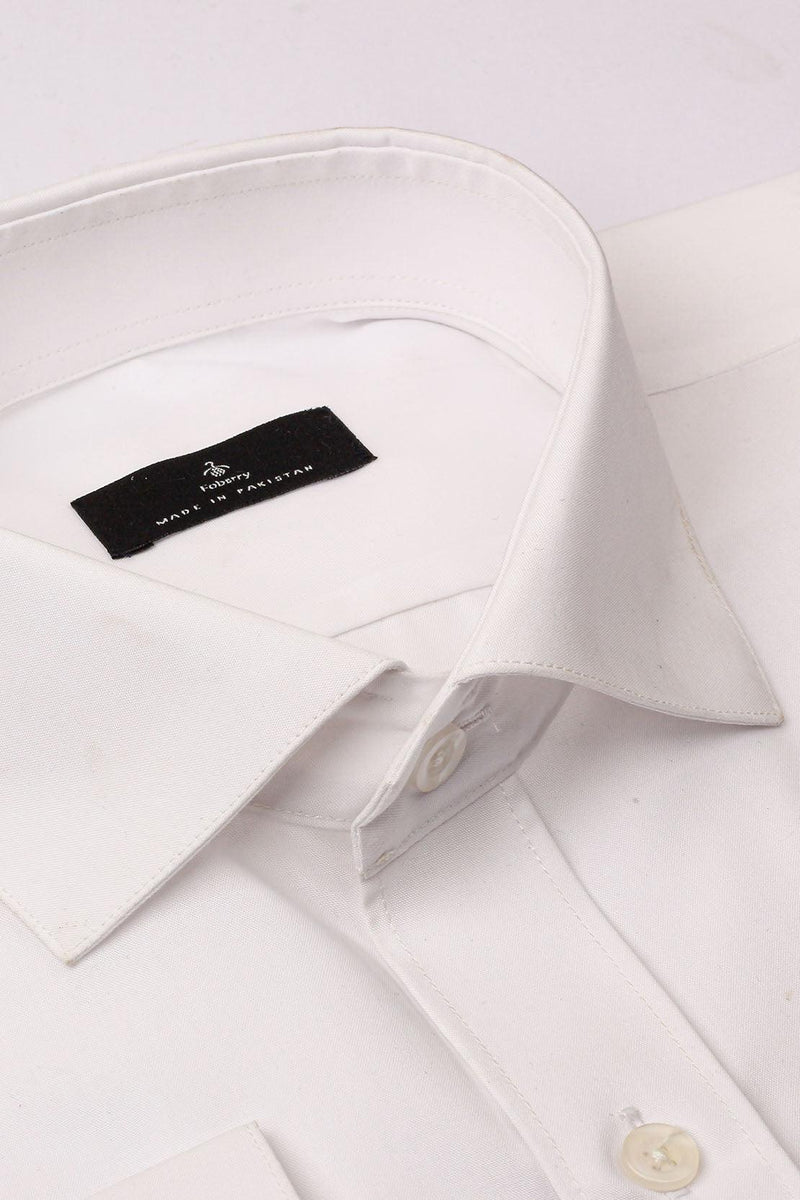 White Cotton Shirt - Foberry Pakistan