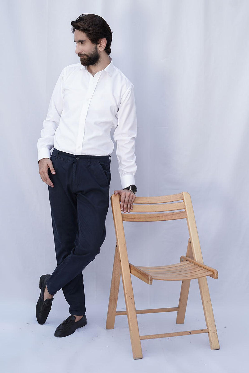 White Cotton Shirt - Foberry Pakistan