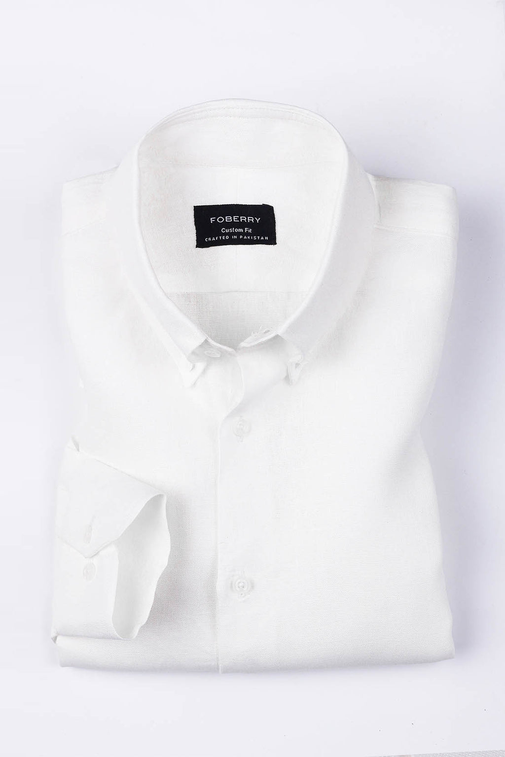 Irish White Linen Shirt - Foberry Pakistan