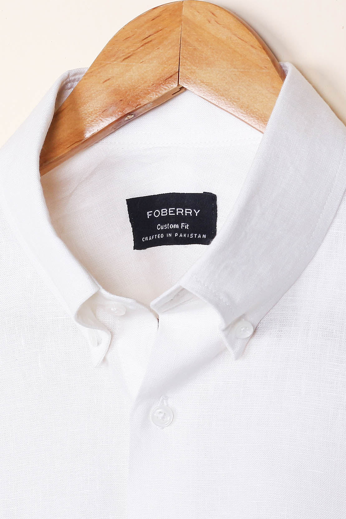 Irish White Linen Shirt - Foberry Pakistan