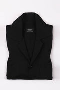 Black Linen Camp Collar Shirt - Foberry Pakistan