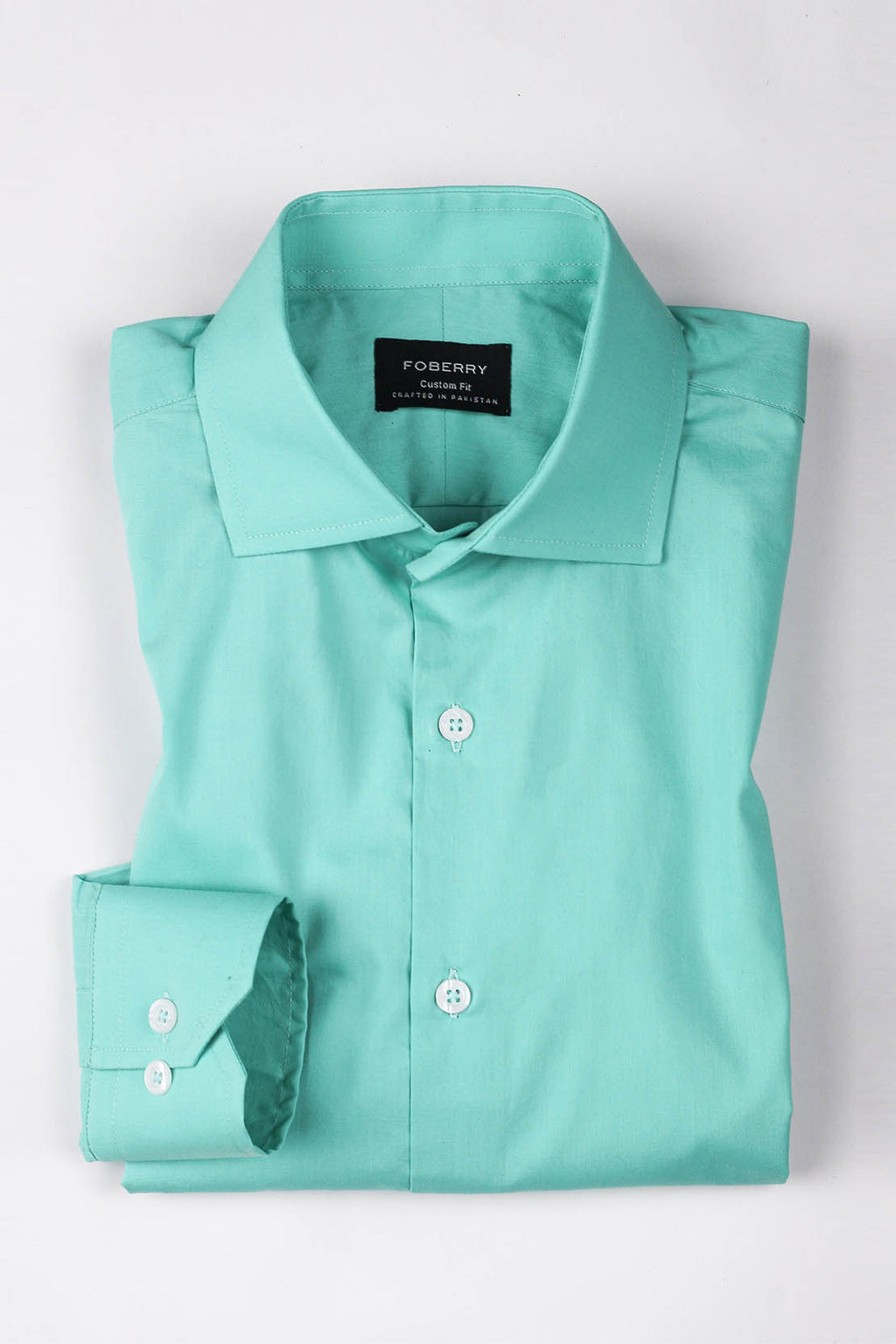 Aqua Green Poplin Shirt - Foberry Pakistan
