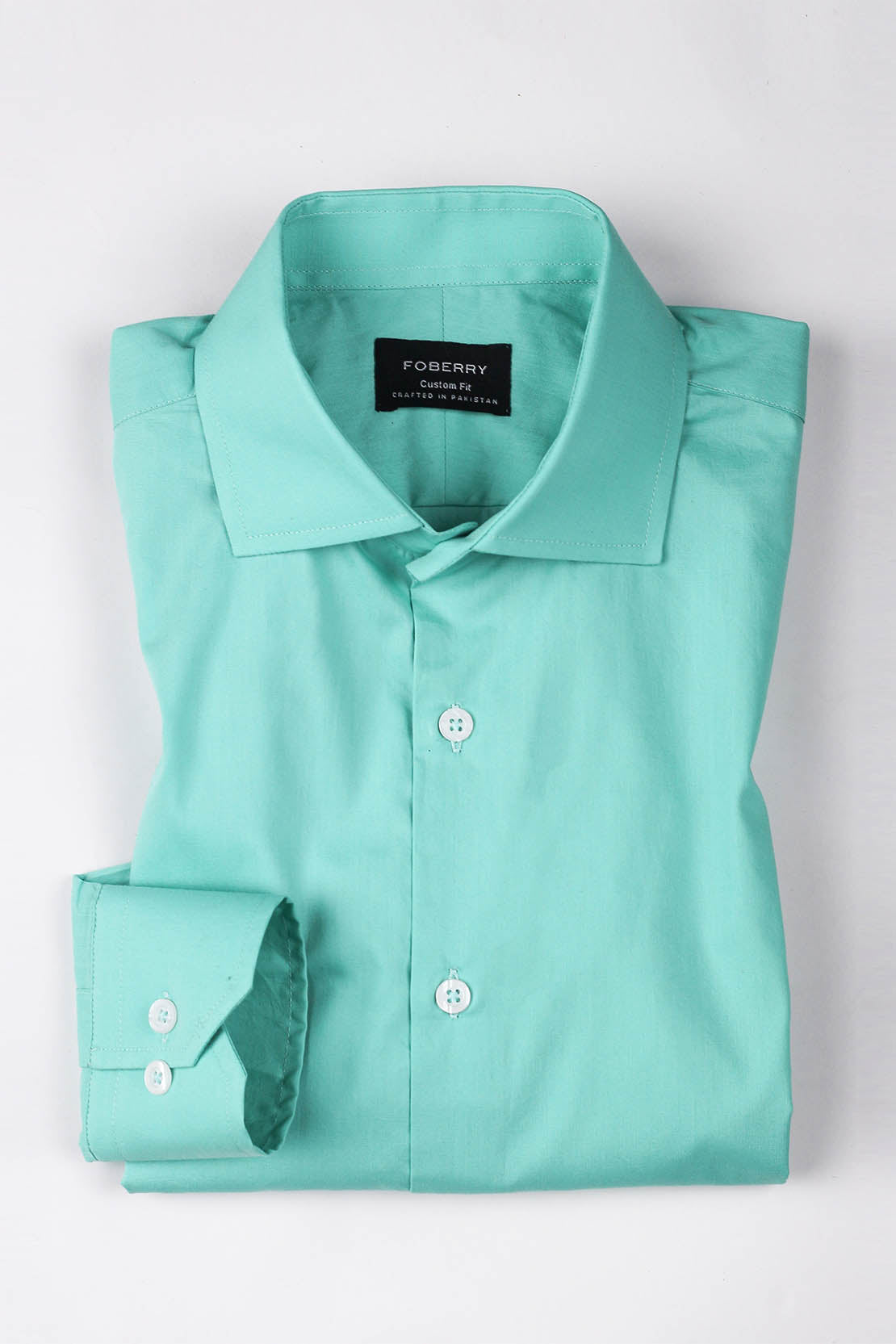 Aqua Green Poplin Shirt - Foberry Pakistan