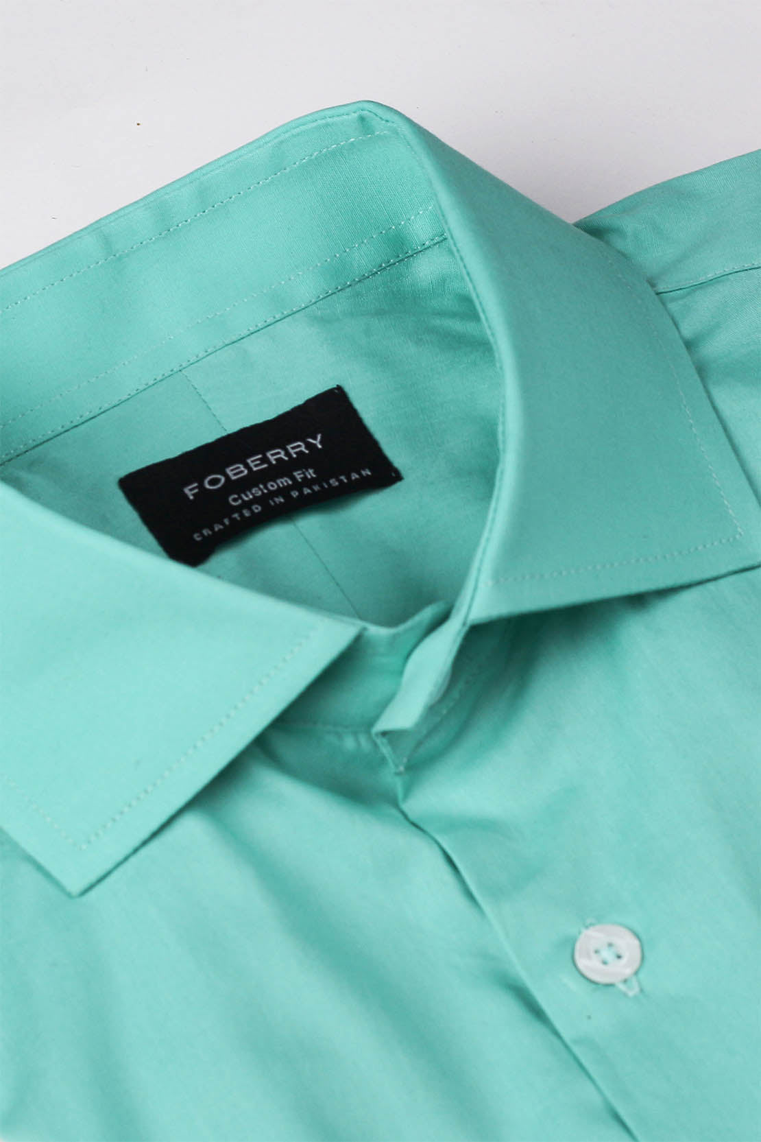 Aqua Green Poplin Shirt - Foberry Pakistan