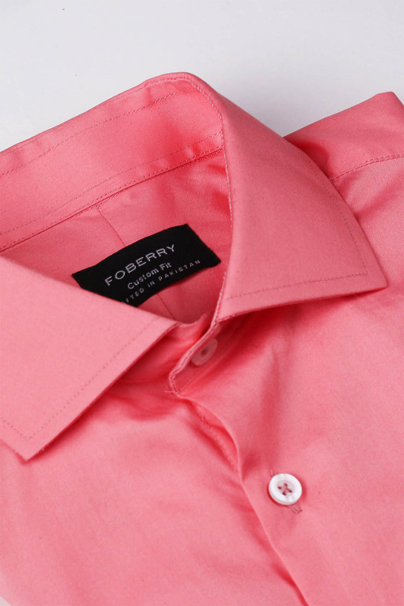 Salmon Poplin Shirt - Foberry Pakistan