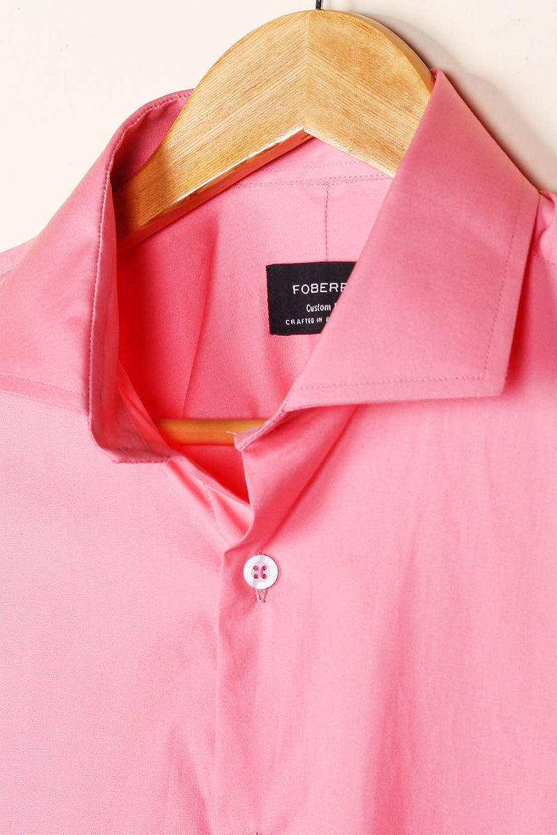 Salmon Poplin Shirt - Foberry Pakistan